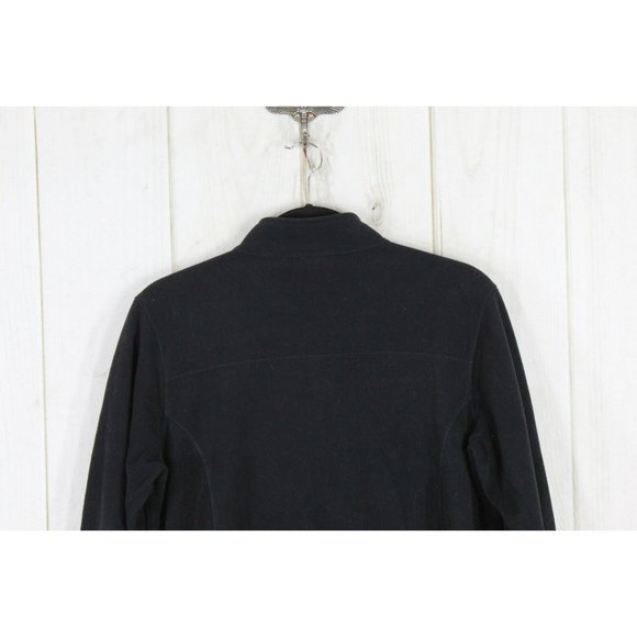LL Bean Black Polartec Full Zip Fleece Cozy Breathable Sweater Size L - Picture 6 of 12
